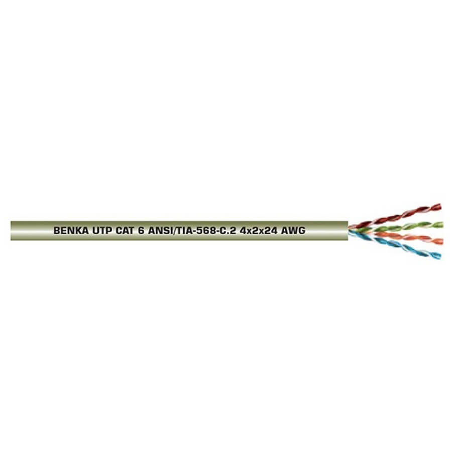 Cáp mạng Cat6 U/UTP 4x2x24AWG Benka 313 4224C6